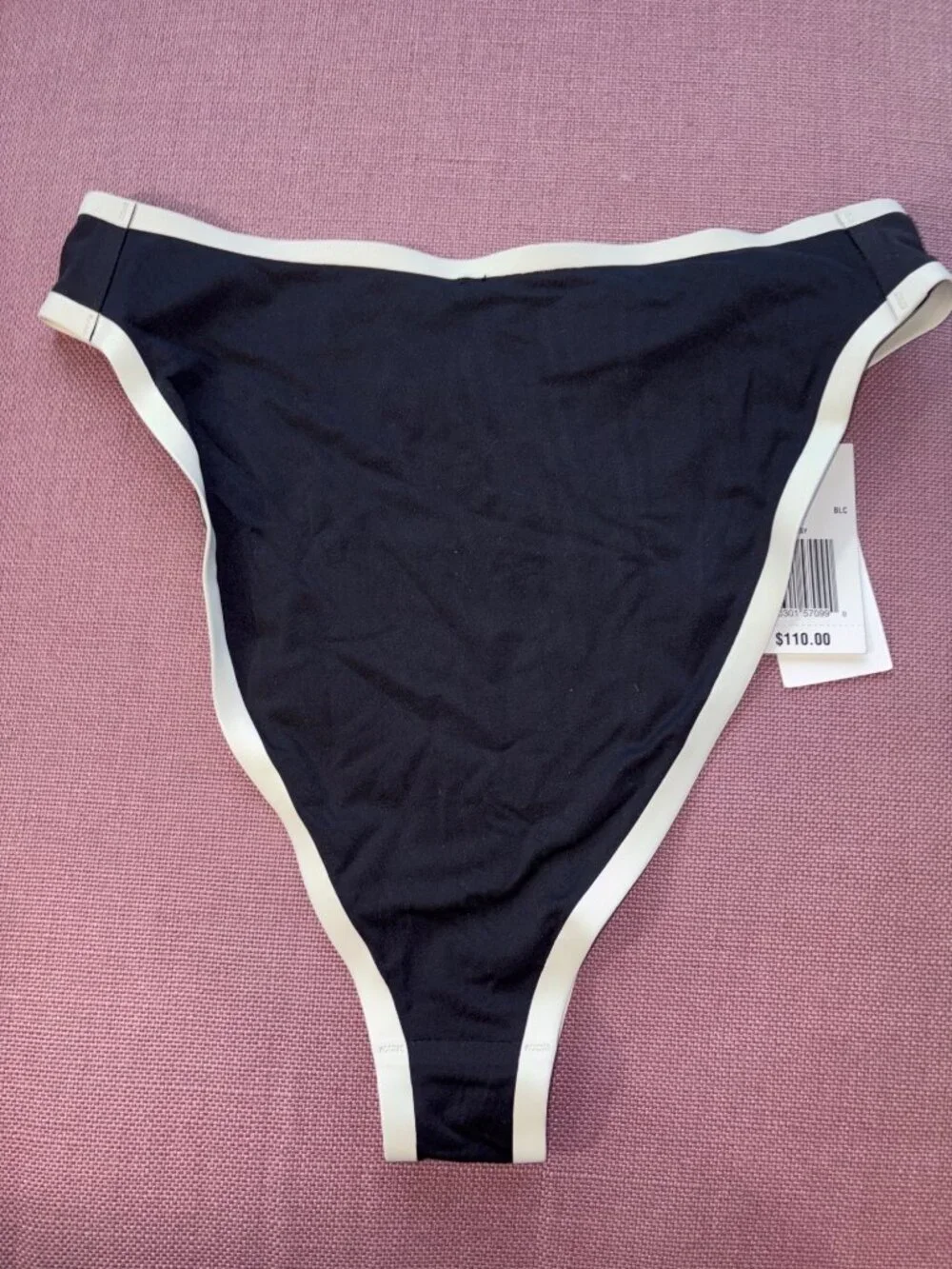 L*Space Ventura Fused Bitsy Bikini Bottom in Black Large New Womens Swimsuit